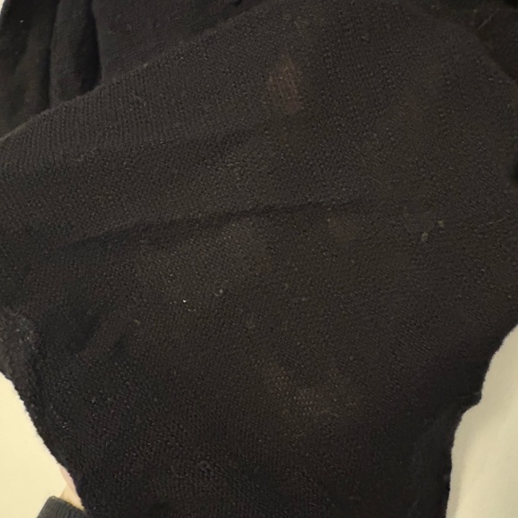 💜 Free Peoplee Intimately Semi Sheer Knit Black Turtleneck Top with Raw Hem - Picture 5 of 5